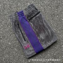 Velvet Track Pants With Embroidered Butterfly Motif Retro Style Unisex Straight Leg Casual Joggers XL white