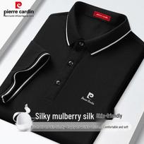 Pierre Cardin vyriški polo marškinėliai su šilko mišiniu 3XL tamsiai mėlyna spalva