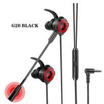 G20 Žaidimų ausinės PUBG PS4 CSGO Casque Žaidimų ausinės 7.1 su mikrofonu, garsumo valdymu, PC žaidėjui G20 black