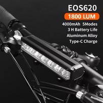 1800 Lumens Bike Headlight USB Rechargeable LED Bicycle Front Light Waterproof High Brightness Cycling Lamp for Road Mountain Bike gray