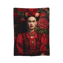 F-Frida K-Kahlo Vilnos Pledas Pledai Sofai Automobiliui Lengvas Plonas Miegamojo Antklodė, 100x150cm beige