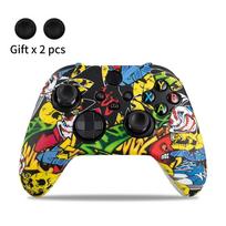Minkštas silikoninis dėklas Xbox Series X/S valdikliui Apsauginė odelė Žaidimų pultelio priedai Nykščio rankenėlės Dangteliai Vairo dangtelio korpusas black