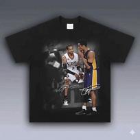 Kobe Bryant Allen Iverson Vintage Graphic T-Shirt Retro Basketball Legend Tee M