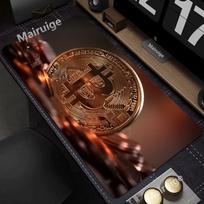 Bitcoin Mouse Pad Large Computer Office Game Table Mats XXL Rubber Antislip Gaming Keyboard Mousepads Long Desk Pads 800x300x2mm brown