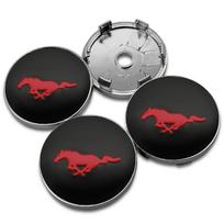 4Pc 56mm 60mm Ford Mustang Car Wheel Center Hub Cap Rim Cover Logo Decal For ST Fiesta Focus Mk2 3 4 Edition Mondeo k12  Fusion FOOSE