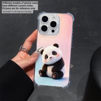 Rainbow Candy Panda Phone Case For IPhone 17 Pro Max 16 E 17 15 14 13Plus 12 Mini 11 XR 17 Air 16 Cases Transparent Soft Covers iPhone 8 white