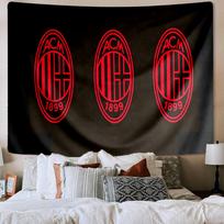 1PC Ac Milan Logo Design Tapestry, Unique Design Tapestry, Wall Decor for Bedroom,Livingroom, Playroom,Heartwarming Fan Holiday Gifts 100cmx150cm