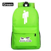 Durable Oxford Billie Eilish Backpack Lightweight Big Capacity Schoolbag Gift Green