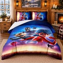 Miraculous Ladybug Pattern Bedding 3Pcs Set Bed Sheet And Pillowcases For Indoor Bedroom 140cmx210cm