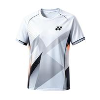 Yonex Badmintono marškinėliai Greitai džiūstantys Gradiento spalvos Bėgimo marškinėliai L white