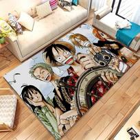 Anime Zoro One P-Piece Straw Hat Pirates Soft Non-Slip Area Rug for Living Room,Bedroom Playroom Carpet Mat for Sofa,Home Decor 80cmx120cm