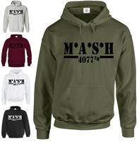 M*A*S*H 4077TH HOODY/MASH/TV Series/US Army/Military/Father day/Gift/Hoodie Hood S gray