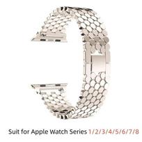 Stainless Steel Watch Band for Apple Watch Series 8 7 6 5 4 3 2 1 SE Metal Strap for IWatch Ultra Band 49mm 45mm 40mm 44mm 42mm 42mm 44mm 45mm 49mm white
