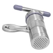 Stainless Steel Manual Noodle Maker Pasta Press Machine with 5 Mold Head Kitchen Accessory gray