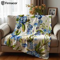 Forget-Me-Not Lightweight Microfiber Soft Christmas Fleece Blanket Warm Cozy Throw for Bed Sofa Office Travel All Season 150X220CM