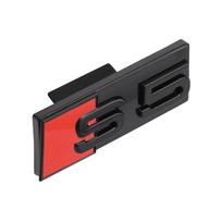 3D ABS Car Front Hood Grille Emblem Sticker Decor For  Audi S3 S4 S5 S6 S7 S8 RS3 RS4 RS5 RS6 RS7 RS8 W12 V6 V8 SQ3 SQ5 SQ7 SQ8 black