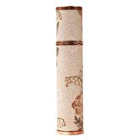 Reusable Floral Leather Spray Bottle Portable Empty Atomizer 10ml Perfume Bottle  Outgoing 10ml Style 4 beige