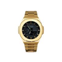 CASIO Unisex skystųjų kristalų/analoginis dvigubo ekrano serija 48,5 mm raudonas laikrodis GA-2100-1A1(Watch8--) Golden Moment Nautilus black