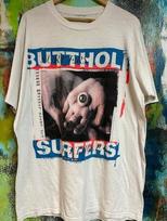 Unisex shirt Cotton Oversize Large Size BUTTHOLE SURFERS band rock Short Sleeve White Cotton T Shirt S black
