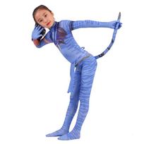 Movie Avatar 2 The Way of Water Neytiri Jake Sully Cosplay Costume Adult Kids Bodysuit Tail Suit Jumpsuit Halloween Costume S&Movie Avatar 2 blue