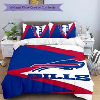 Bills Team 3pcs Bedding Set Duvet Cover Closure Includes 1 Duvet Cover & 2 Pillowcases for All Seasons Bedroom Home Dorm Decor 180cmx210cm