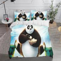 Duvet Cover Pillowcase Kung Fu Panda Bedding Set Boy Girl Bedroom Decoration Children Single Double Large Size 135x200cm
