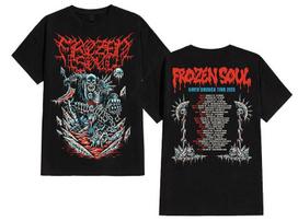 Frozen Soul 2025 tour Shirt - Frozen Soul Band Tee - Frozen Soul T-shirt Hoodie - 2025 tour Shirt - Death metal band shirt L gray