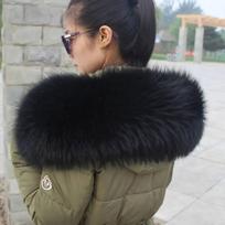 Super Large Fur Collar Winter New Real Raccoon Fur Collar Furry Warm Comfortable Coat Scarf Ladies Shawl Large Size Scarf Female 70CM 15CM juoda