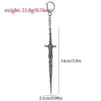 Elden Ring Dark Moon Greatsword Metal Keychain Pendant gray