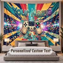 Game Controller (158) Theme Custom Tapestry Personalized Custom Name Text Wall Hanging Tapestry Home Decor Background Cloth 150cmx200cm