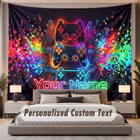 Game Controller (158) Theme Custom Tapestry Personalized Custom Name Text Wall Hanging Tapestry Home Decor Background Cloth 130cmx150cm