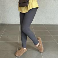 Girls High Elasticity Comfortable Solid Color Slim Fit Kids Spring Autumn Casual Leggings Pants 150cm tamsiai pilka spalva