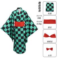 Agatsuma Zenitsu Kimono Anime Cosplay Costume Kamado Tanjirou Hashibira Inosuke Dress Kimetsu No Yaiba Season S blue