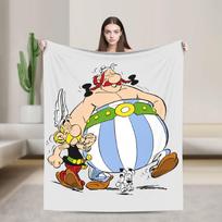 Asterikso ir Obelikso pledas Koralinis Fleece pliušas Pavasaris/Ruduo Lengvas metamas pledas namams, automobiliui Pliušinė plona antklodė 75X95CM gray