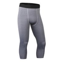 Home Trousers Running Mens Cropped Gym Cycling Leggings Fitness Training Jogging Outdoors Compression Tights 34 Short Pants XXL pilka