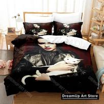 3D Print Marilyn Manson Bedding Set Boys Girls Twin Queen King Size Duvet Cover Pillowcase Bed boys Adult Home Textileextile 70x133cm 2pcs black