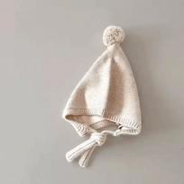 Pointed Toddler Beanie Ear Protection Infant Bonnet Cap Cozy Baby Knitted Hat  Outdoor smėlis