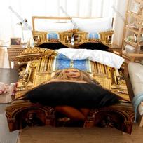 Sabrina Carpenter Bedding Set Music Star Print Duvet Cover Pillowcase Bedroom Home Decor For Fans Music Artist Teens Fans 70x133cm 2pcs beige
