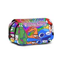 Rainbow Friends Double Layer Pen Bag With Spacious Capacity For Kids School Supplies StyleB
