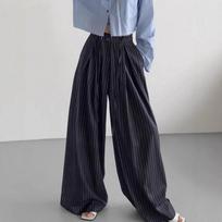 High-Waisted Wide Leg Trousers Women 2026 Office Chic Pleated Straight Pants Lightweight Breathable Large white