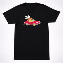 Richard Scarry Dingo Dog Shirt Kids Book Character Red Car Cartoon Driver Tee S red