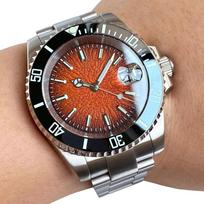 Tandorio 20ATM 40mm Men's Automatic Diver Men Watches For Miyota 8215 Asia 2824 Sapphire Glass Stainless Steel Jubilee Watch Miyota-steel back black