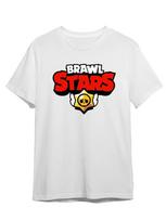 Brawl Stars logo T-shirt (cartoon-style gamer apparel) 4XL black