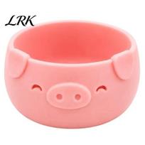 Durable PLA Hair Tie Holder 3D Printed Piglet Storage Bowl, Cute Pig Desktop Organizer for Ties Multipurpose Cotton Swab Container and Jewelry, rožinė