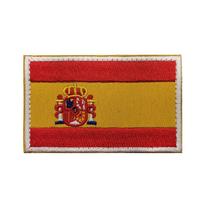 Outdoor Reflective Burgundy Cross Velcro Patch - Luminous Spanish Flag