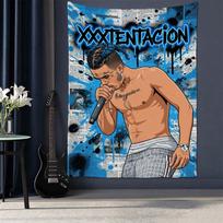 xxxtentacion SAD! Tapestry Aesthetic Wall Hanging Printed Fabric Blanket Decorative Tapestries For Bedroom Living Room Home Decor 130cm x 150cm