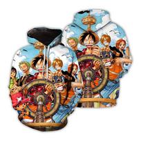 One Piece 3D Luffy & Zoro Anime Hoodie - Casual Loose Fit Jacket 3XL black