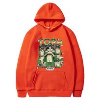 Avatar The Last Airbender Toph Beifong Vintage Anime Print Unisex Harajuku Streetwear Oversized Casual Daily Pullover Hoodie Top 3XL oranžinė