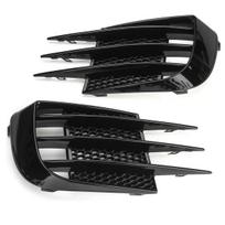 Pair Car Fog Lamps Cover Grill For VW Golf 6 MK6 VI GTI GTD R R20 2008-2013 Fog Light Eyebrow Eye Wind Knife Cover Trim Glossy Black black