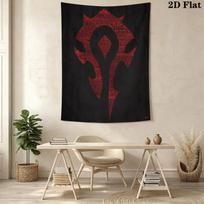 World of Warcraft Hordos Simbolis Gobeleno Fono Audinys Madingas Spaudinys Kalėdinė Dovana Sienos Dekoracija Sienų Dangos Dekoracija 100cm x 150cm